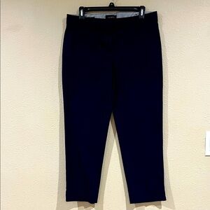 Women’s Talbots size 8 navy blue signature pants flat front zip fly beltloops